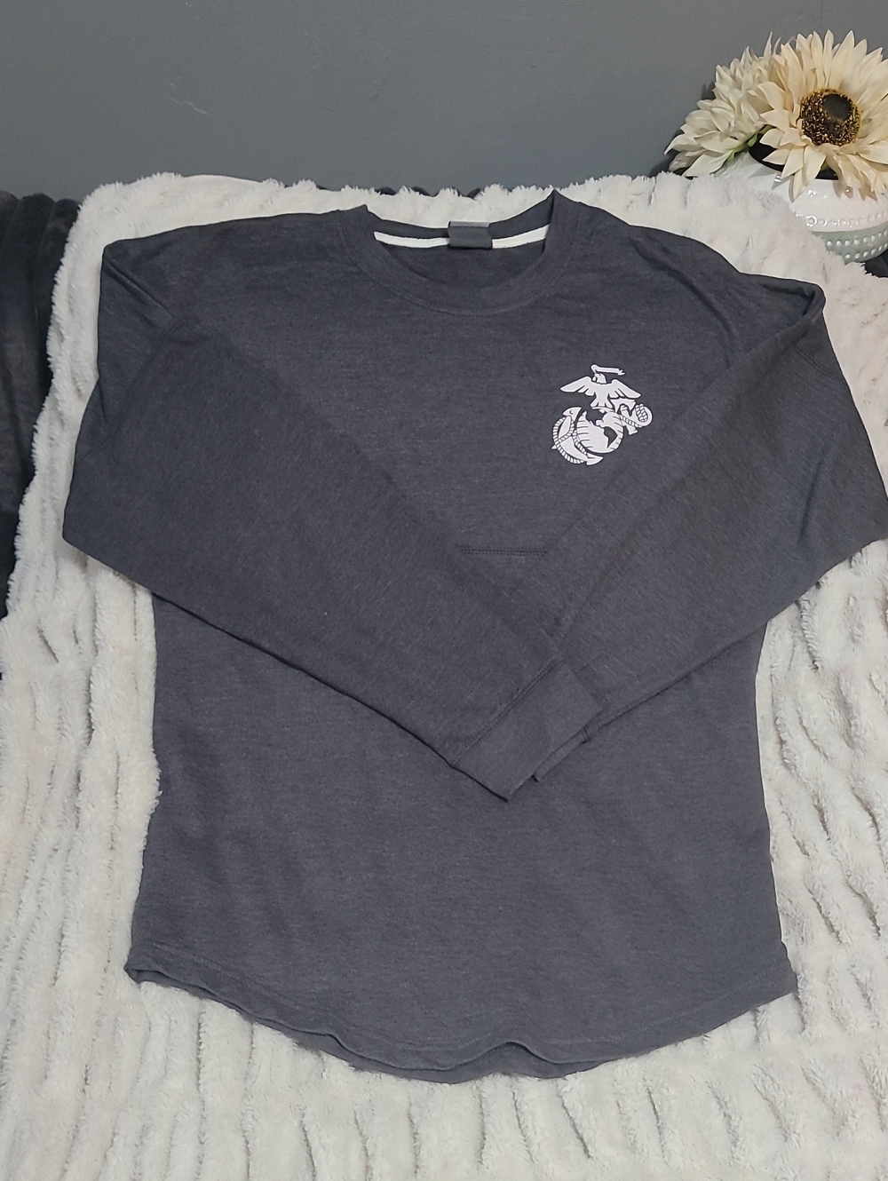 MV Sport Dark Gray Long-Sleeve Shirt with White Emblem